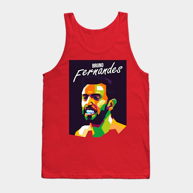 Bruno Fernandes On WPAP Tank Top by pentaShop